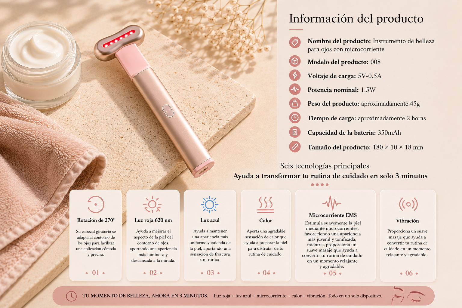 BELORUZ™ LumiLift - Dispositivo de cuidado del contorno de ojos